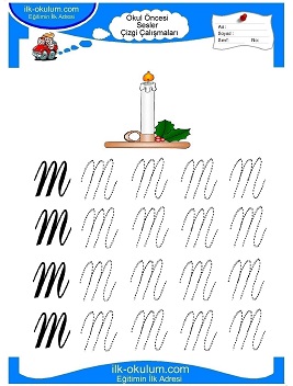 Çocuklar İçin Sesler Çizgi Çalışmaları Çalışma Sayfaları 